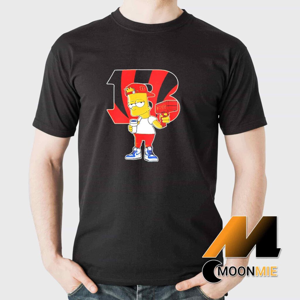 Cincinnati Bengals NFL X Bart Simpson Cartoon Shirt