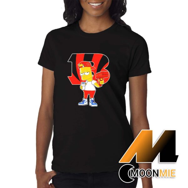 Cincinnati Bengals NFL X Bart Simpson Cartoon Shirt